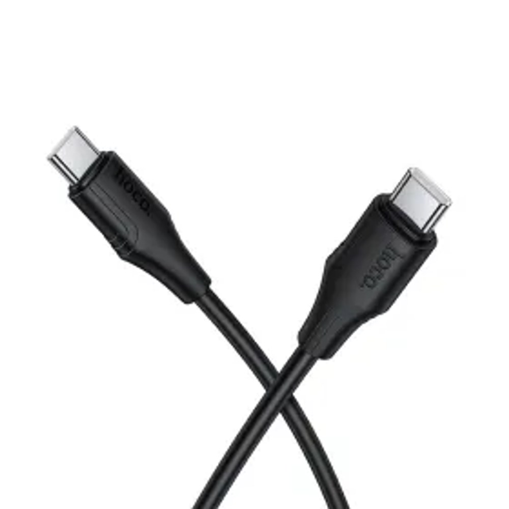 Silikonový kabel USB C na USB C Hoco 3A 60W 1 m X124 černý