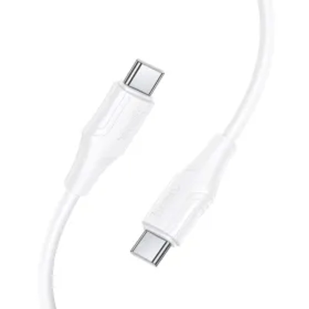 Silikonový kabel USB C na USB C Hoco 3A 60W 1 m X124 bílý