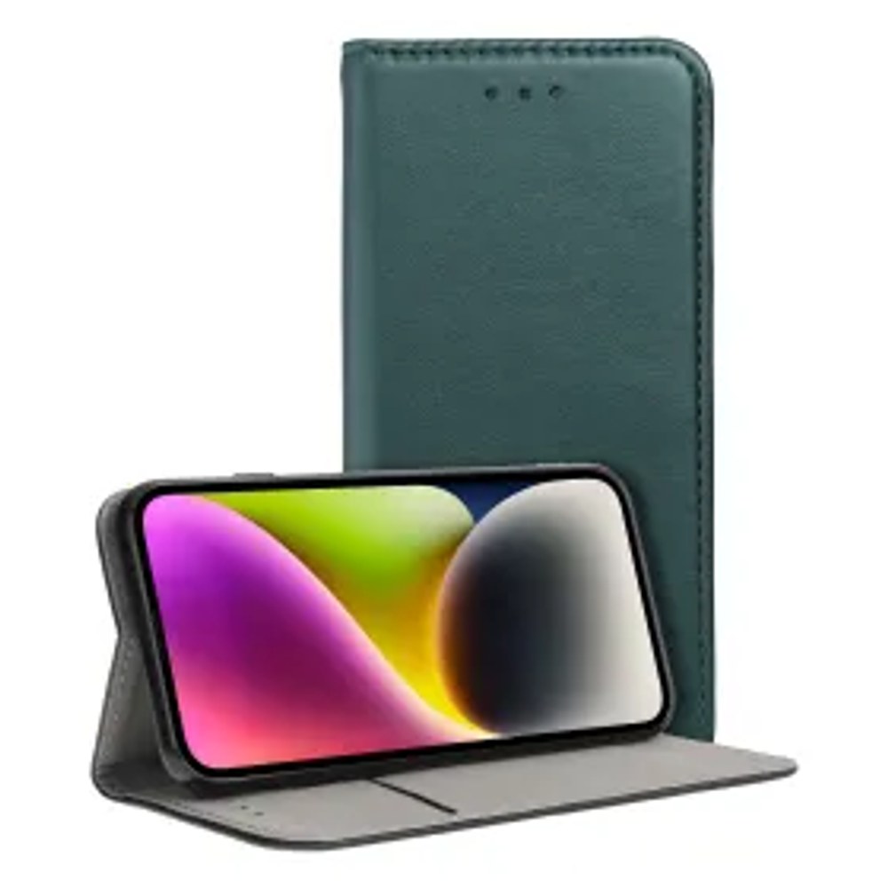 SMART MAGNETO Pouzdro na knihy pro MOTOROLA G06 tmavě zelené