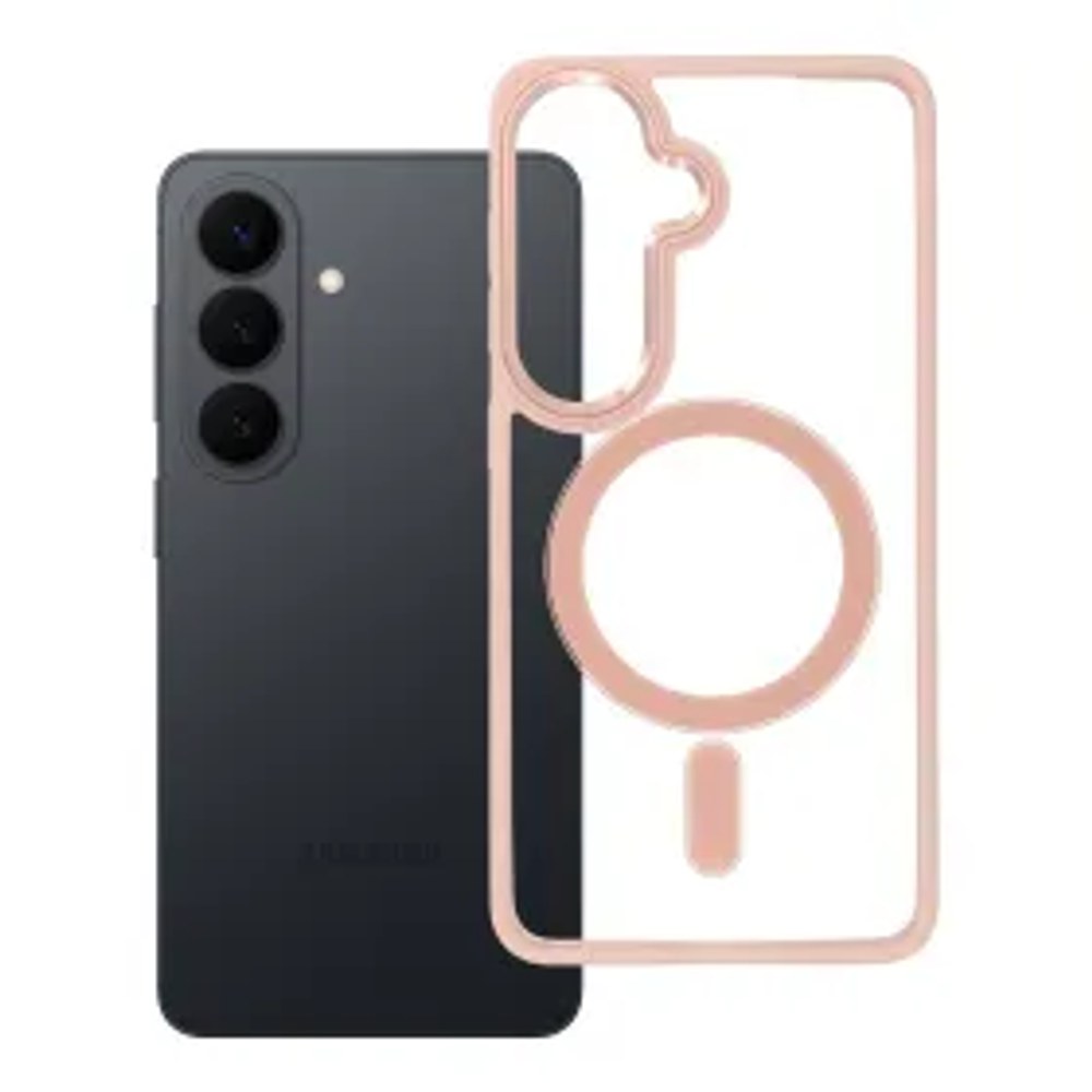 Pouzdro pro Samsung S26 Color Edge Mag Cover kompatibilní s MagSafe růžové