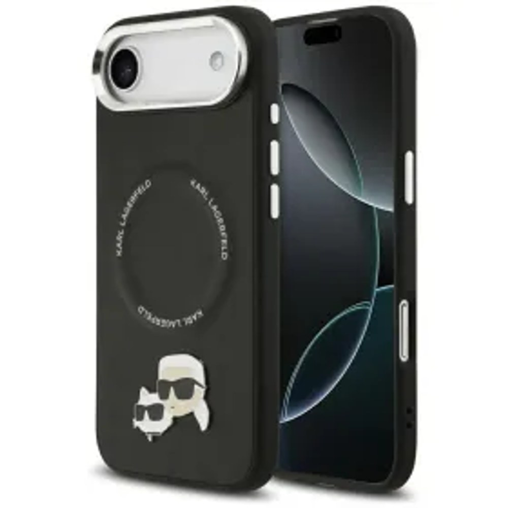 KARL LAGERFELD pouzdro pro IPHONE 17 Air kompatibilní s MagSafe KLHMP17MPSMLRKCK (PU K&C PINS) černé