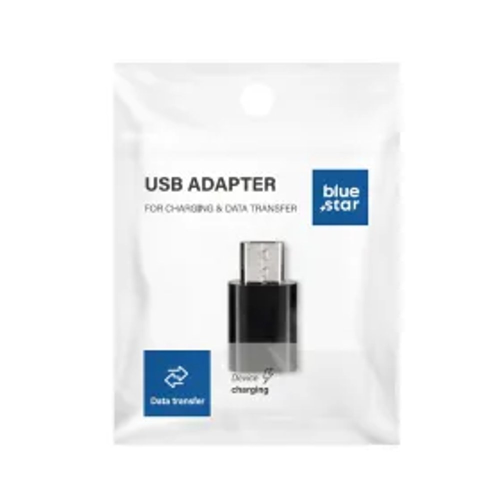 Adaptér typu C na Micro USB Blue Star - černý