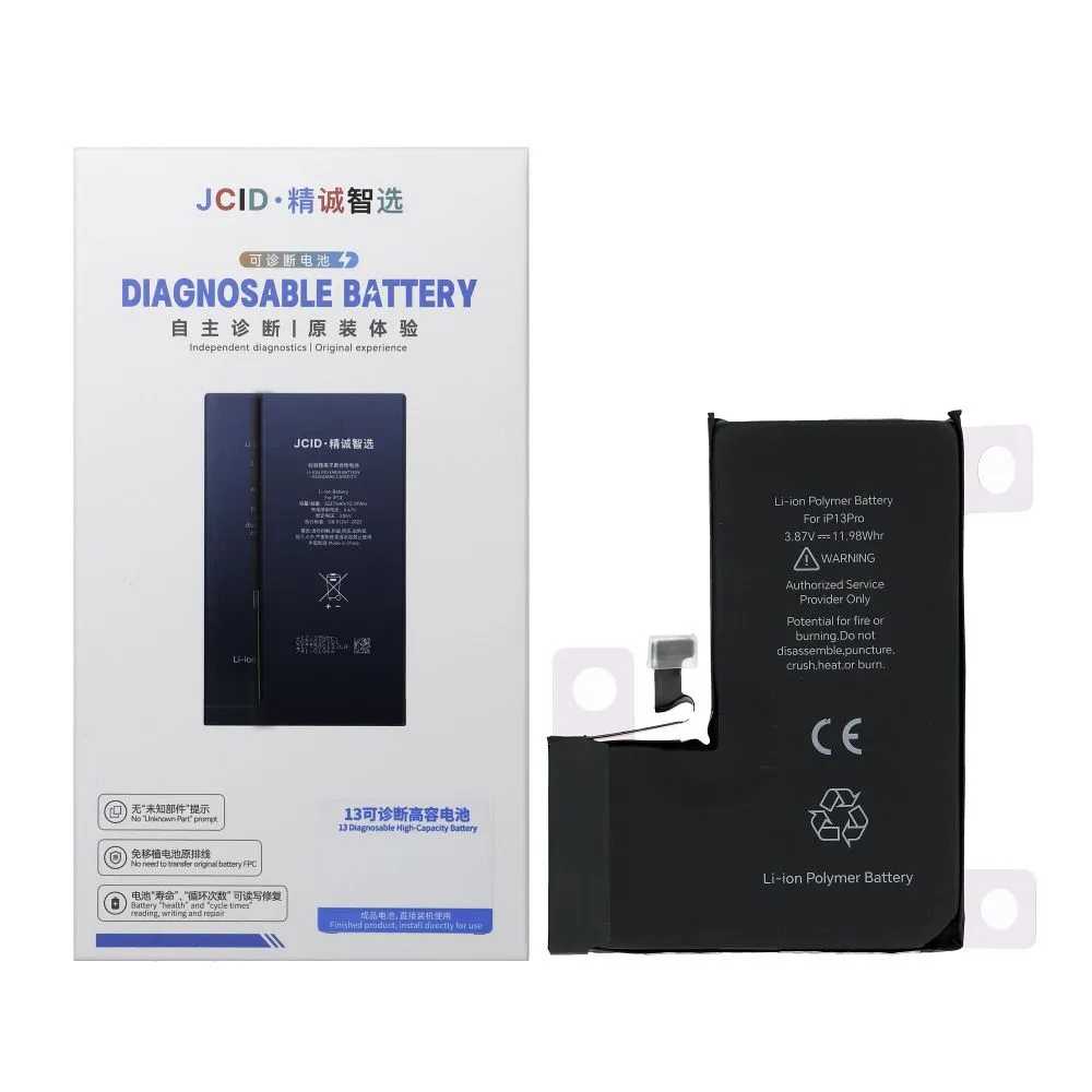 JCID Diagnostikovatelná (použitá) baterie pro iPhone 13 Pro 3095 mAh (standardní kapacita)