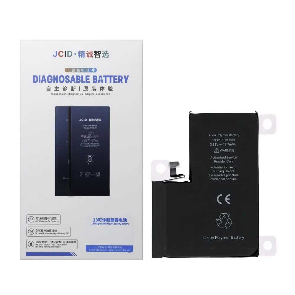 JCID Diagnostikovatelná (použitá) baterie pro iPhone 13 Pro Max 4352 mAh (standardní kapacita)