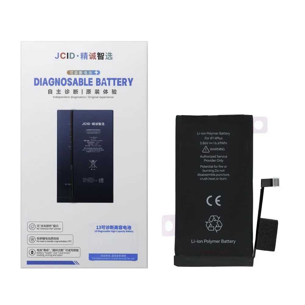 JCID Diagnostikovatelná (použitá) baterie pro iPhone 14 Plus 4325 mAh (standardní kapacita)