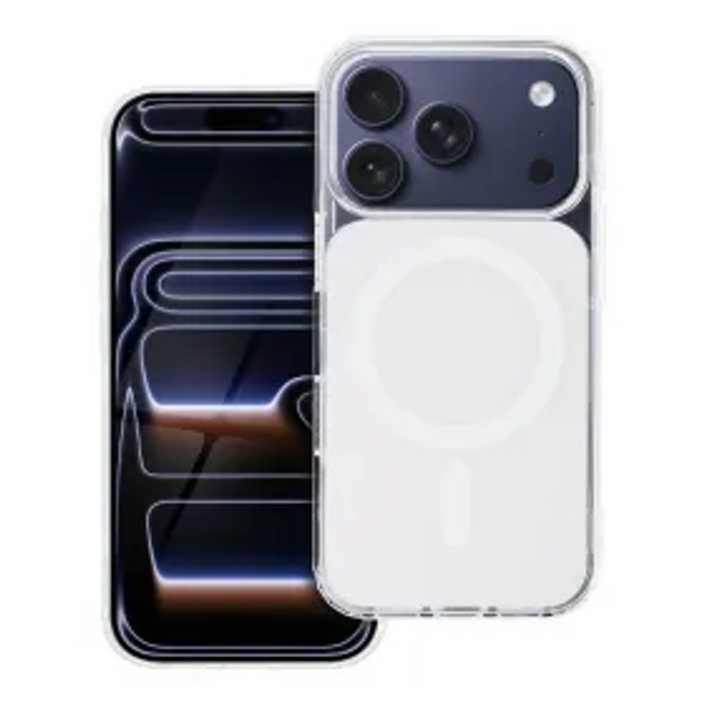 Pouzdro pro iPhone 15 PRO Clear Fusion Mag Cover kompatibilní s MagSafe, bílé