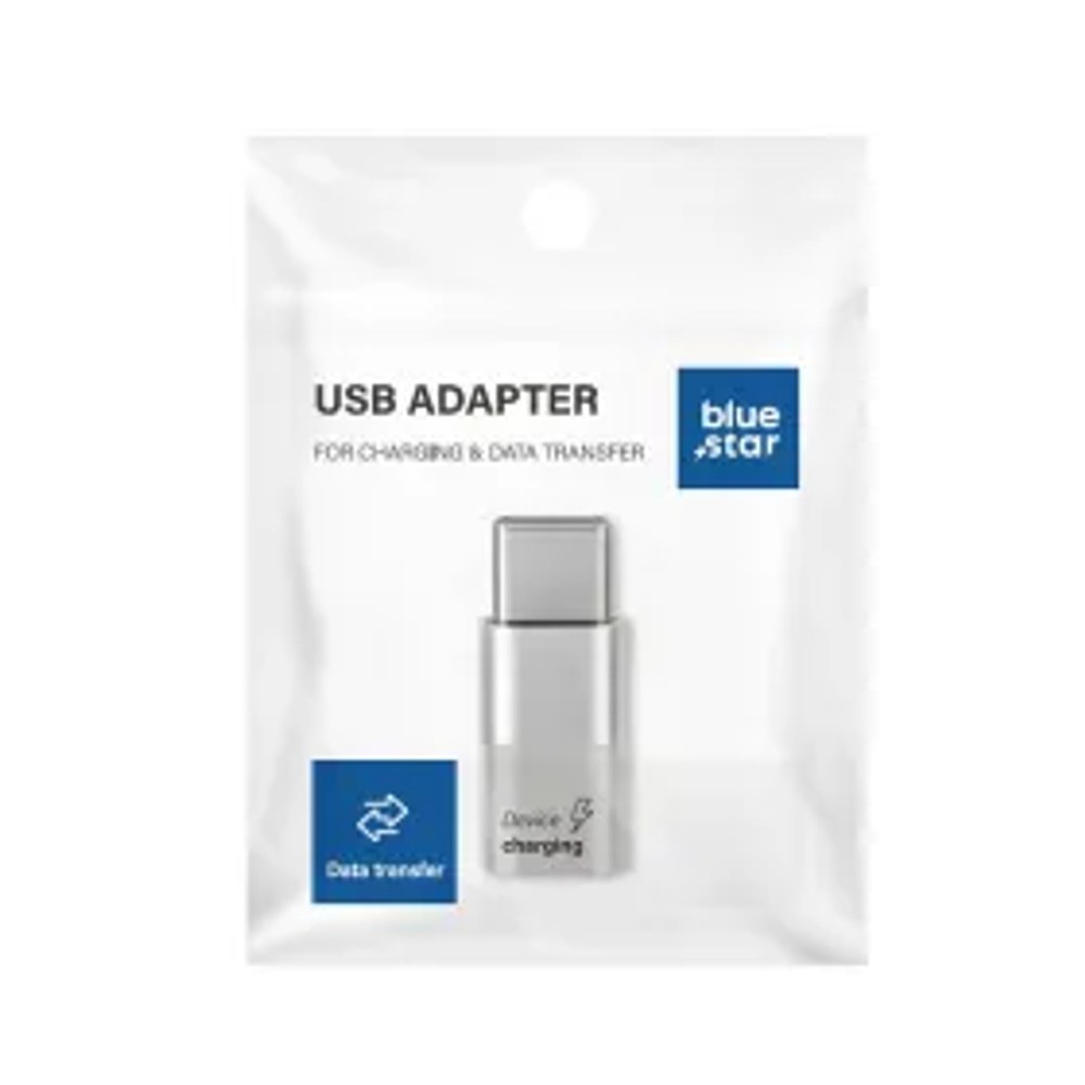 Adaptér Micro USB na typ C Blue Star - bílý