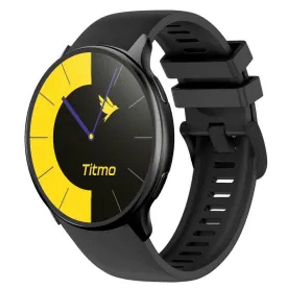 Chytré hodinky TITMO O-200 (GPS, AMOLED, bluetooth volání, silikonový řemínek) černé