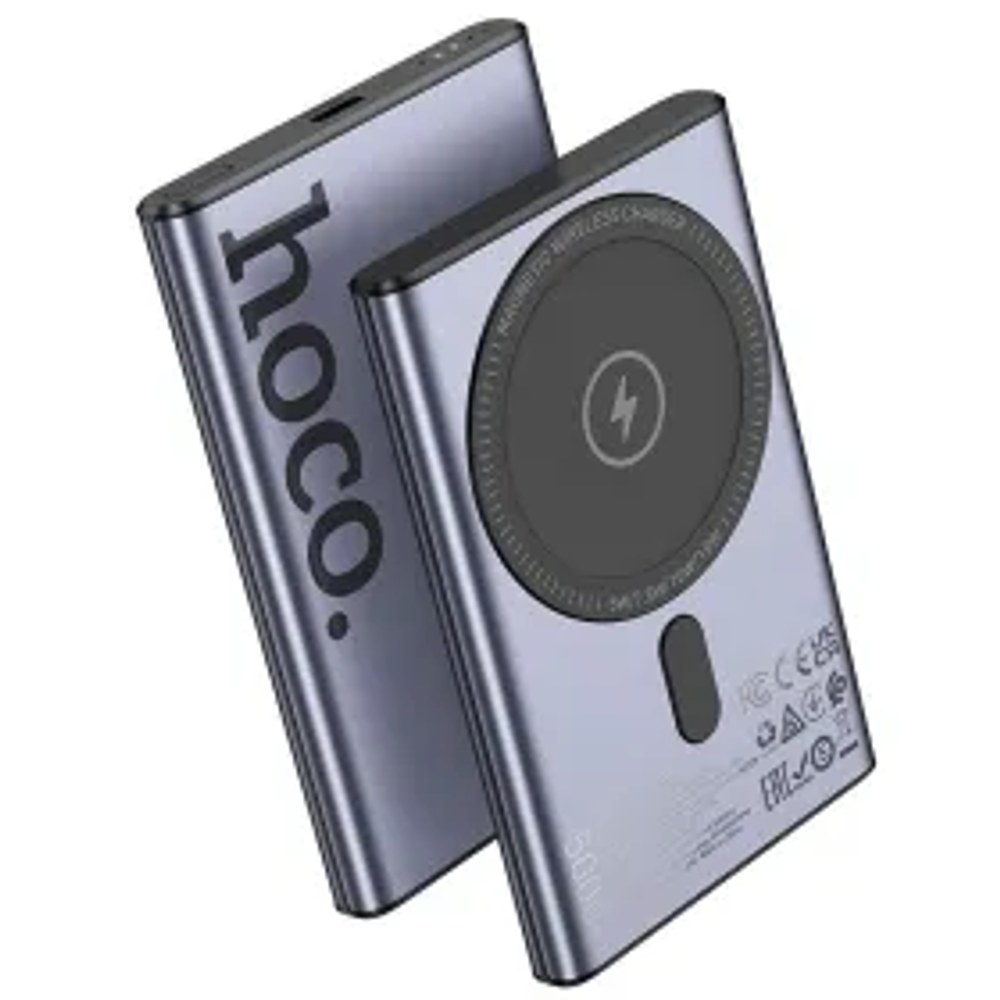 Powerbanka kompatibilní s MagSafe Hoco 5000 mAh QC PD 20W Q32 kovově šedá