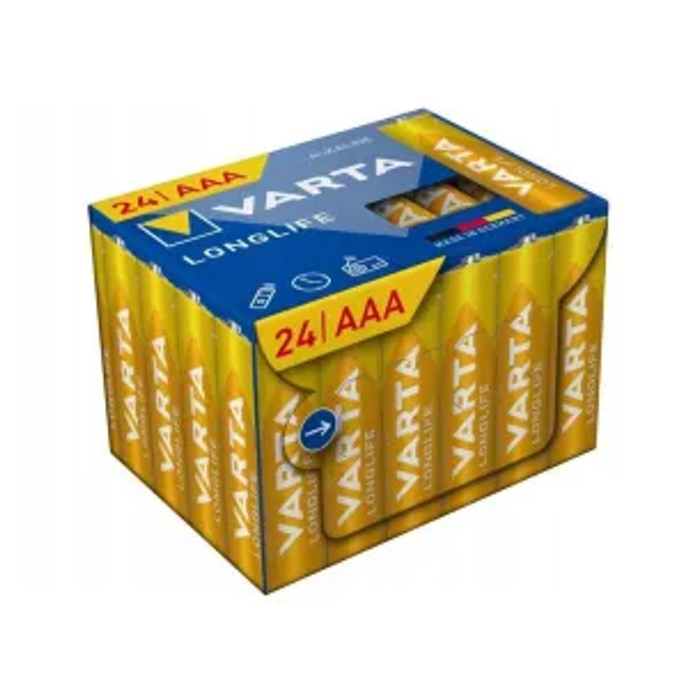 Alkalická baterie VARTA R3 (AAA) Longlife 24 ks