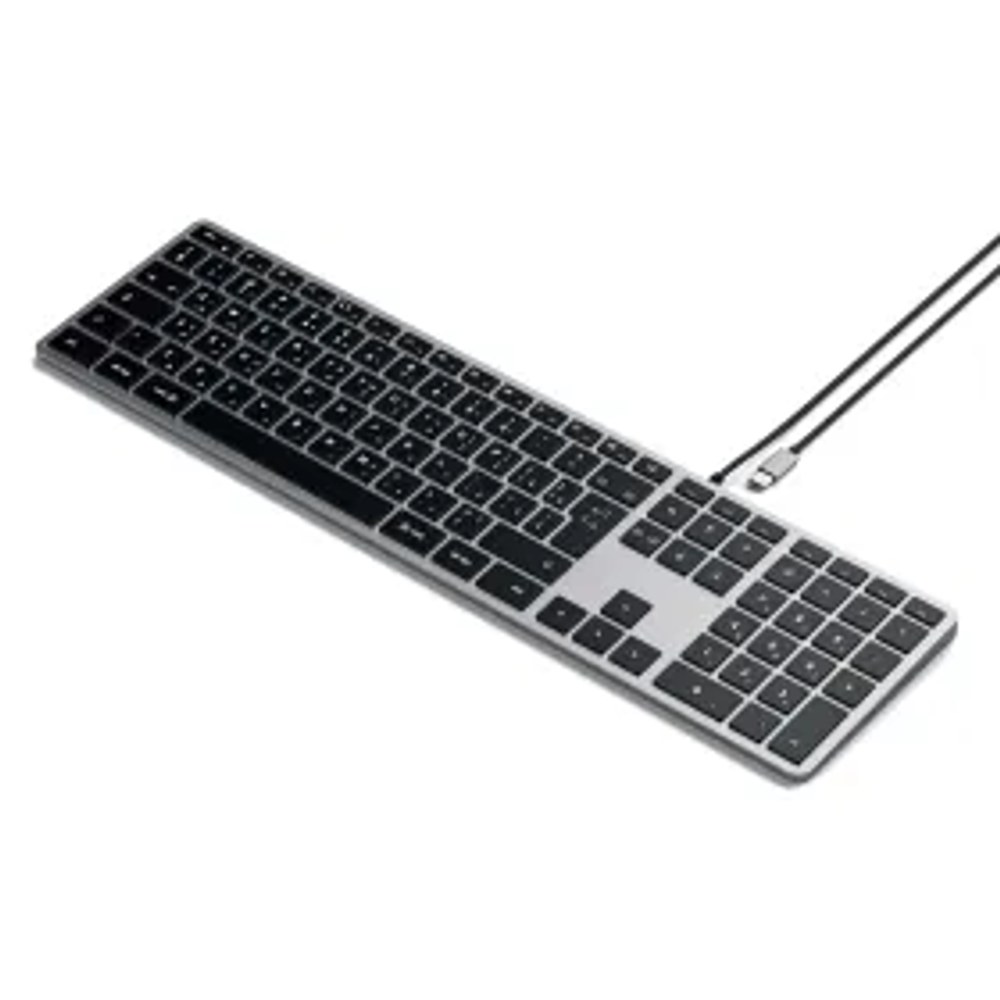 Drátová klávesnice USB C QWERTY Satechi Slim W3 Wired ST-UCSW3M vesmírně šedá