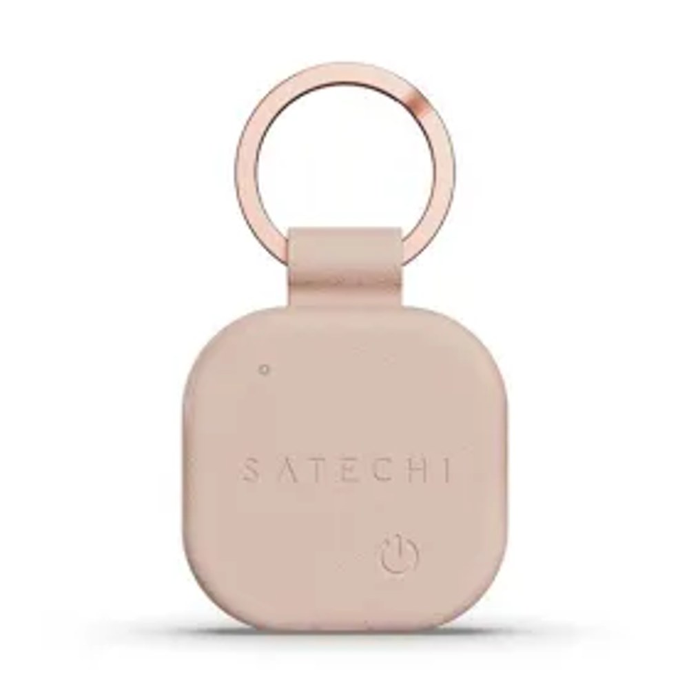 Lokátor kompatibilní s Apple Find My Satechi klíčenka ve tvaru veganské kůže ST-LKCFR desert rose