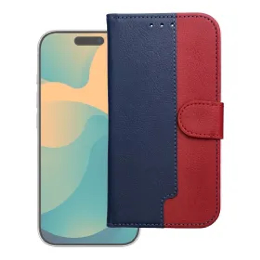 Flipové pouzdro pro iPhone 17 PRO MAX Split Book navy a red