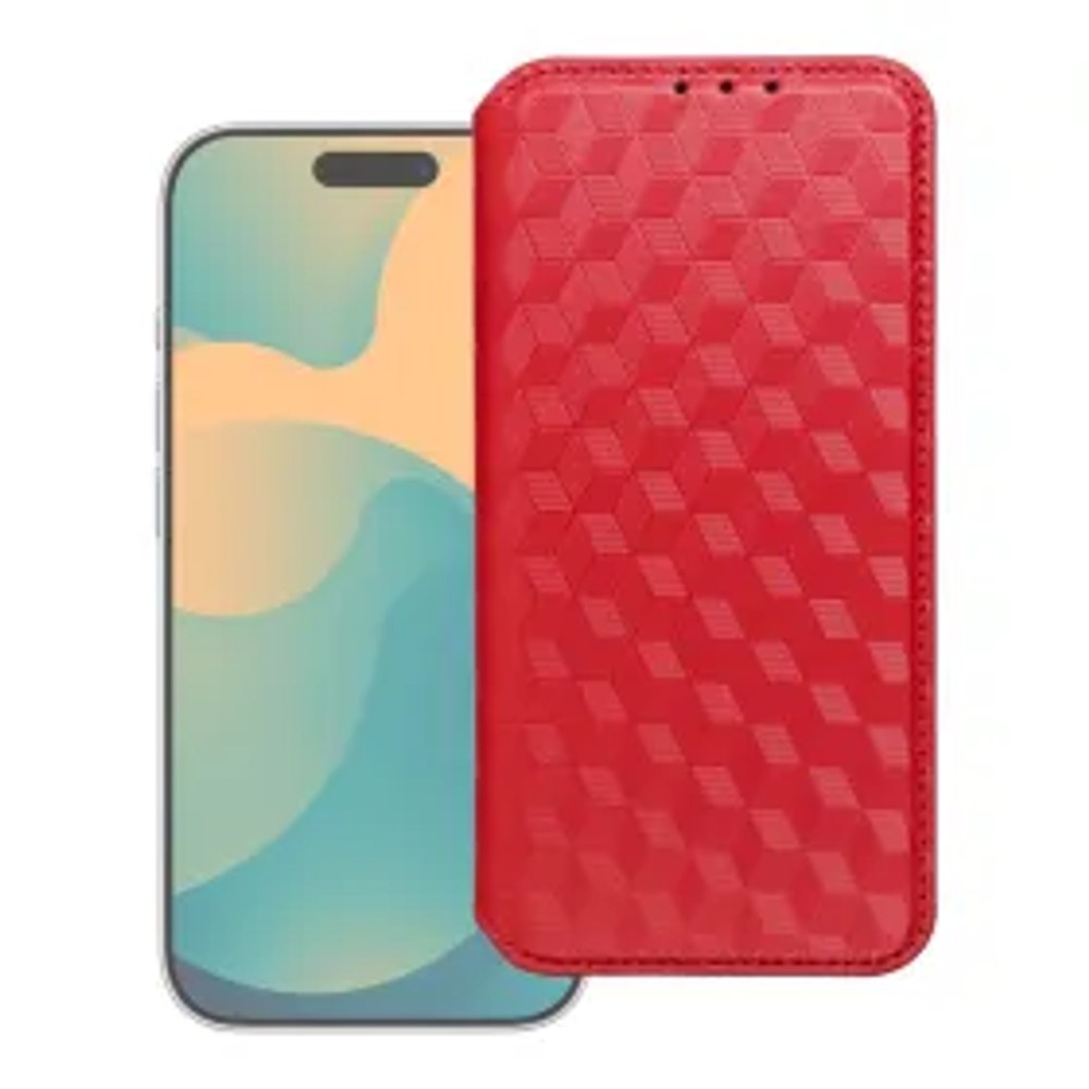 Flipové pouzdro pro Samsung S26 PLUS Cubic Book červené