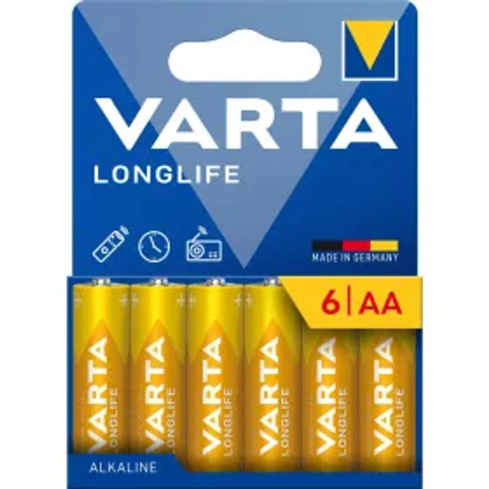 Alkalická baterie VARTA R6 (AA) Longlife 6 ks