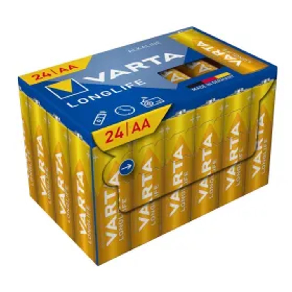 Alkalická baterie VARTA R6 (AA) Longlife 24 ks