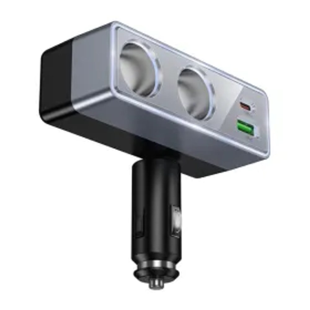 Nabíječka do auta Hoco 1xUSB A + 1xUSB C+2x porty zapalovače PD QC3.0 max 240W/24V Z65B černá
