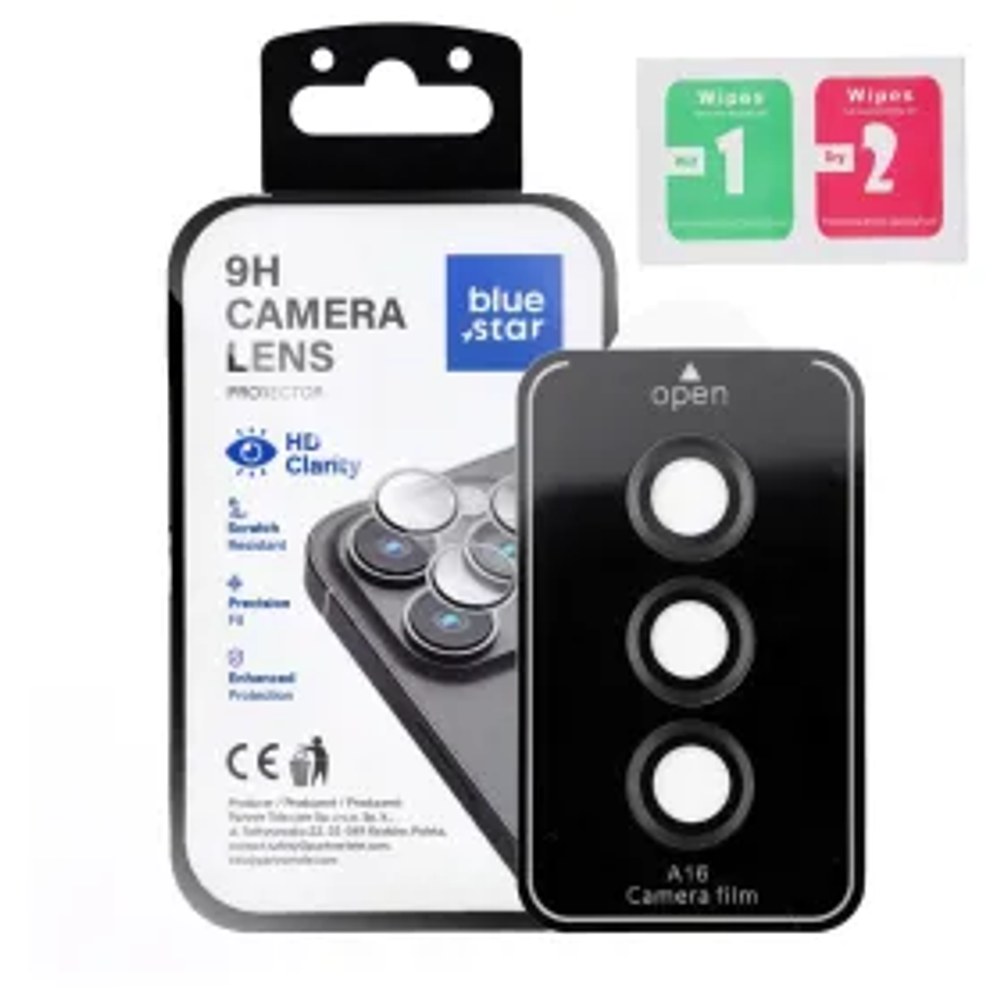 Ochranný kryt objektivu fotoaparátu BLUE STAR Easy Install pro SAMSUNG A16 černý