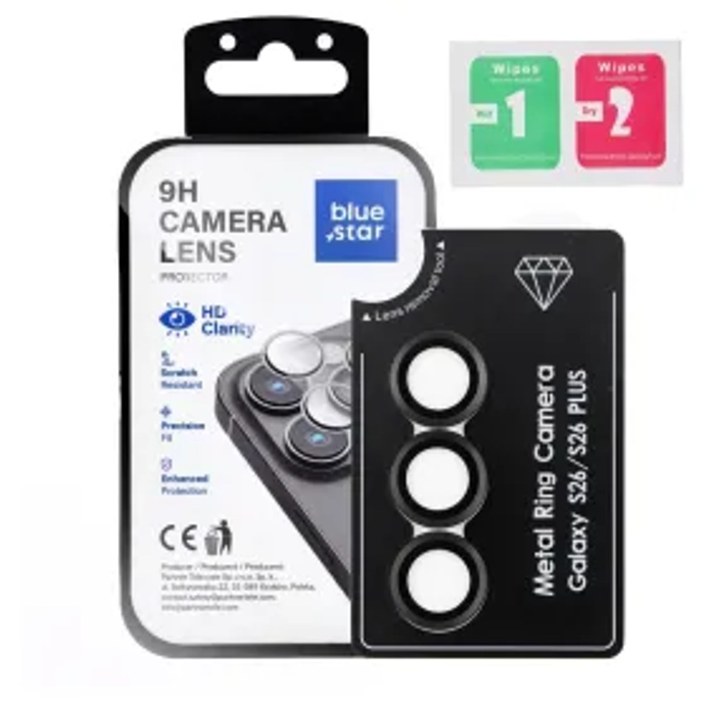 Ochranný kryt objektivu fotoaparátu BLUE STAR Easy Install pro SAMSUNG S26 černý