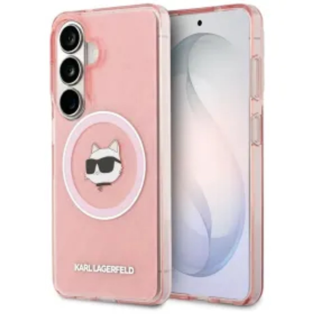 KARL LAGERFELD pouzdro pro SAMSUNG S26 Plus KLHMS26MHMKBCHOP (Magnetic IML Repeated Logo and Choupette) růžové