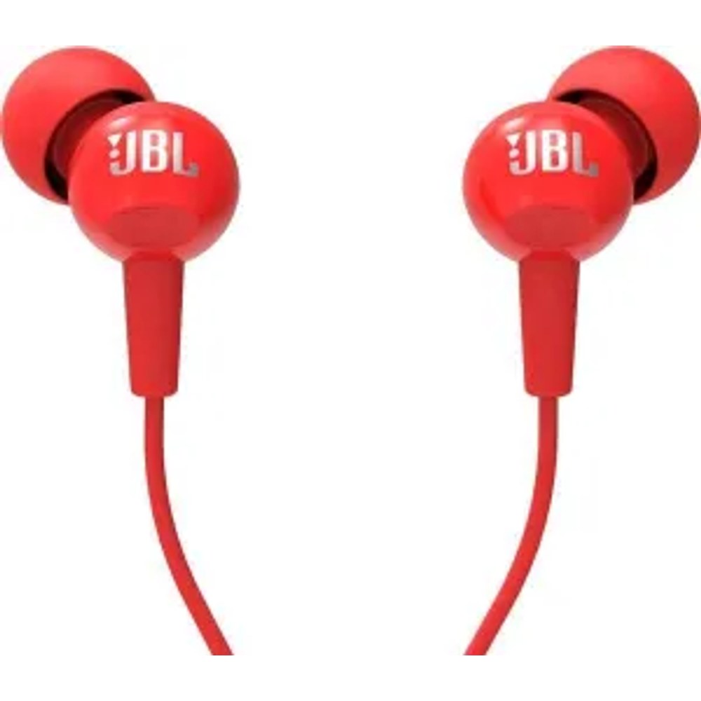 Drátová sluchátka Jack 3,5 mm JBL C100Si červená