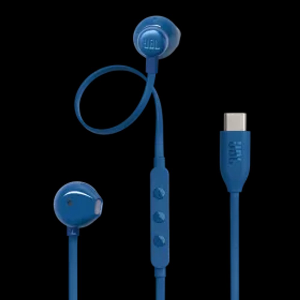 Drátová sluchátka USB C JBL 305C modrá