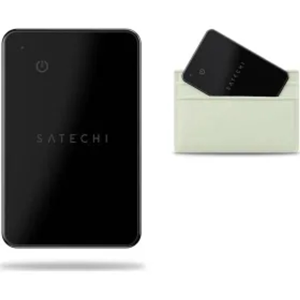 Lokátor kompatibilní s kartou Apple Find My Satechi ve tvaru peněženky ST-LFAWCK černý