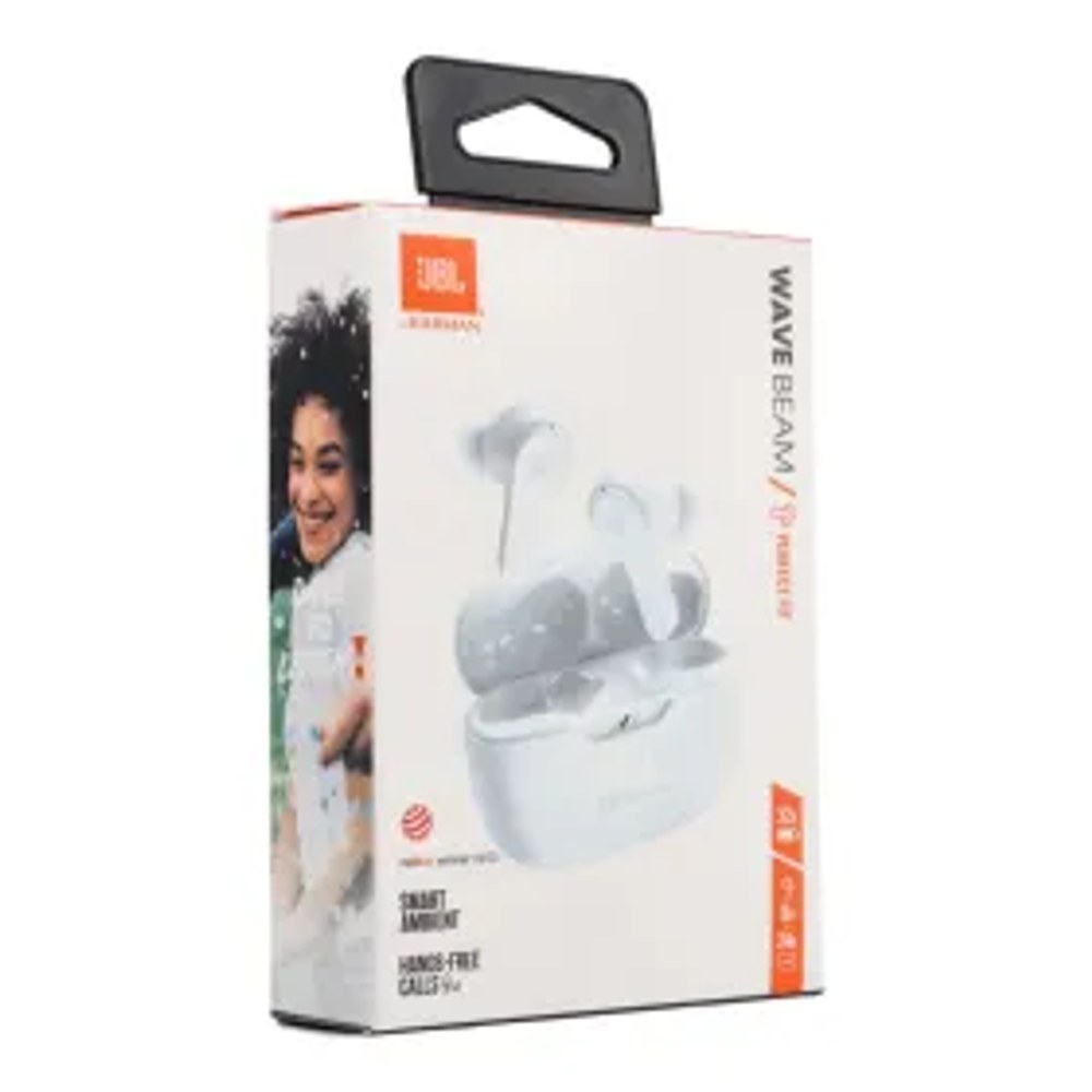 Bezdrátová sluchátka JBL IP54 IPX2 Wave Beam bílá