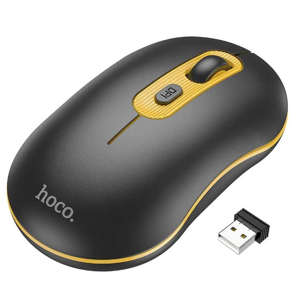 HOCO bezdrátová myš 2,4G DPI 1600 Platinium GM21 černá