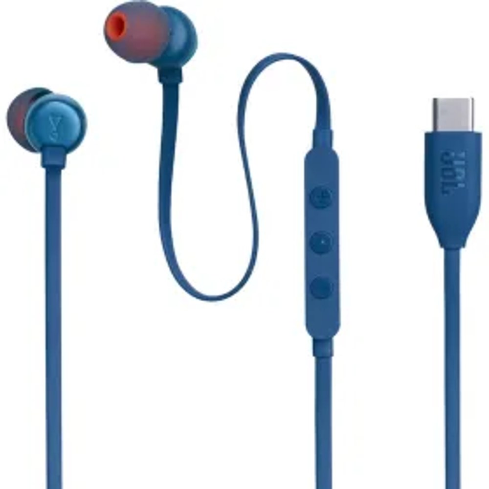 Drátová sluchátka USB C JBL Tune 310C modrá