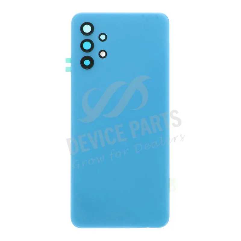 Kryt baterie + lepidlo na kryt baterie + čočka a rámeček zadního fotoaparátu pro Samsung Galaxy A32 5G Blue Originál