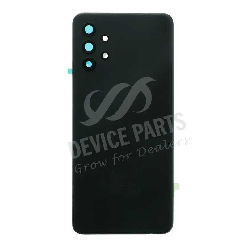 Kryt baterie + lepidlo na kryt baterie + čočka a rámeček zadního fotoaparátu pro Samsung Galaxy A32 5G Black Originál