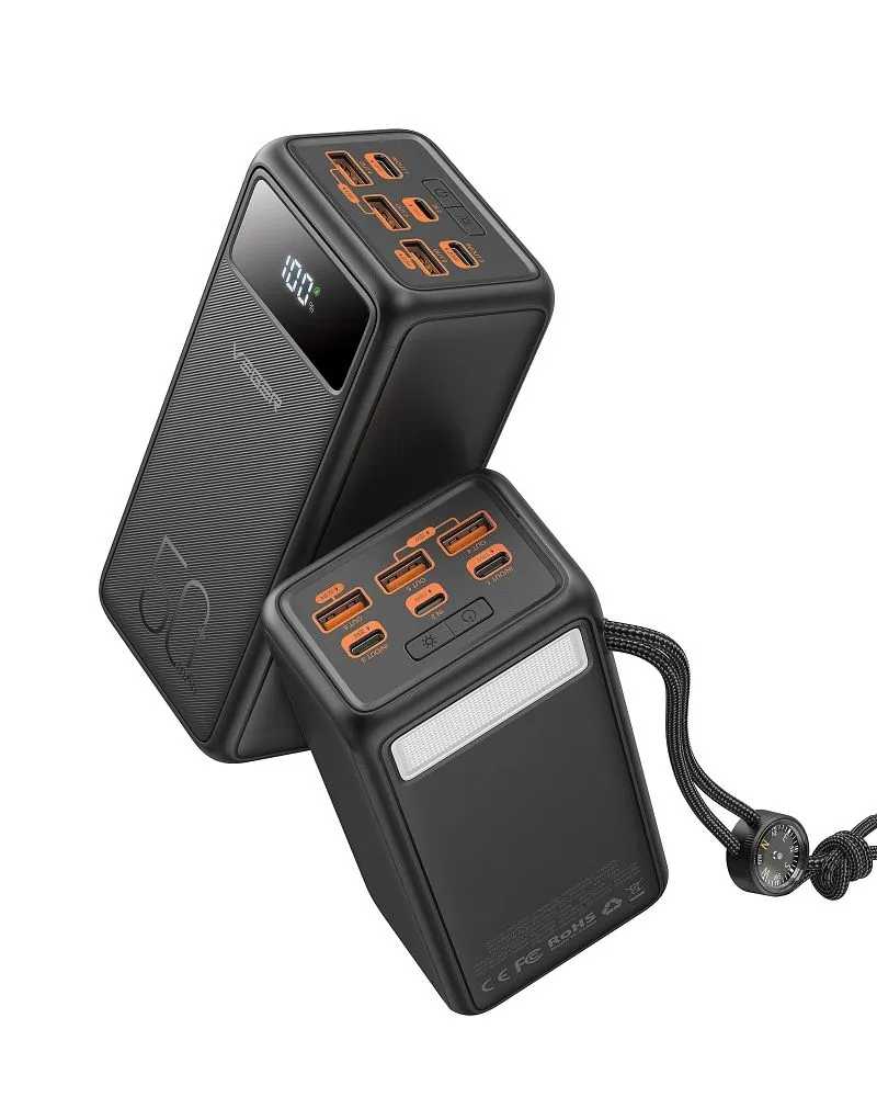 Power banka VEGER Tank Lite - 50 000mAh LCD Quick Charge PD22,5W černá (W5001)