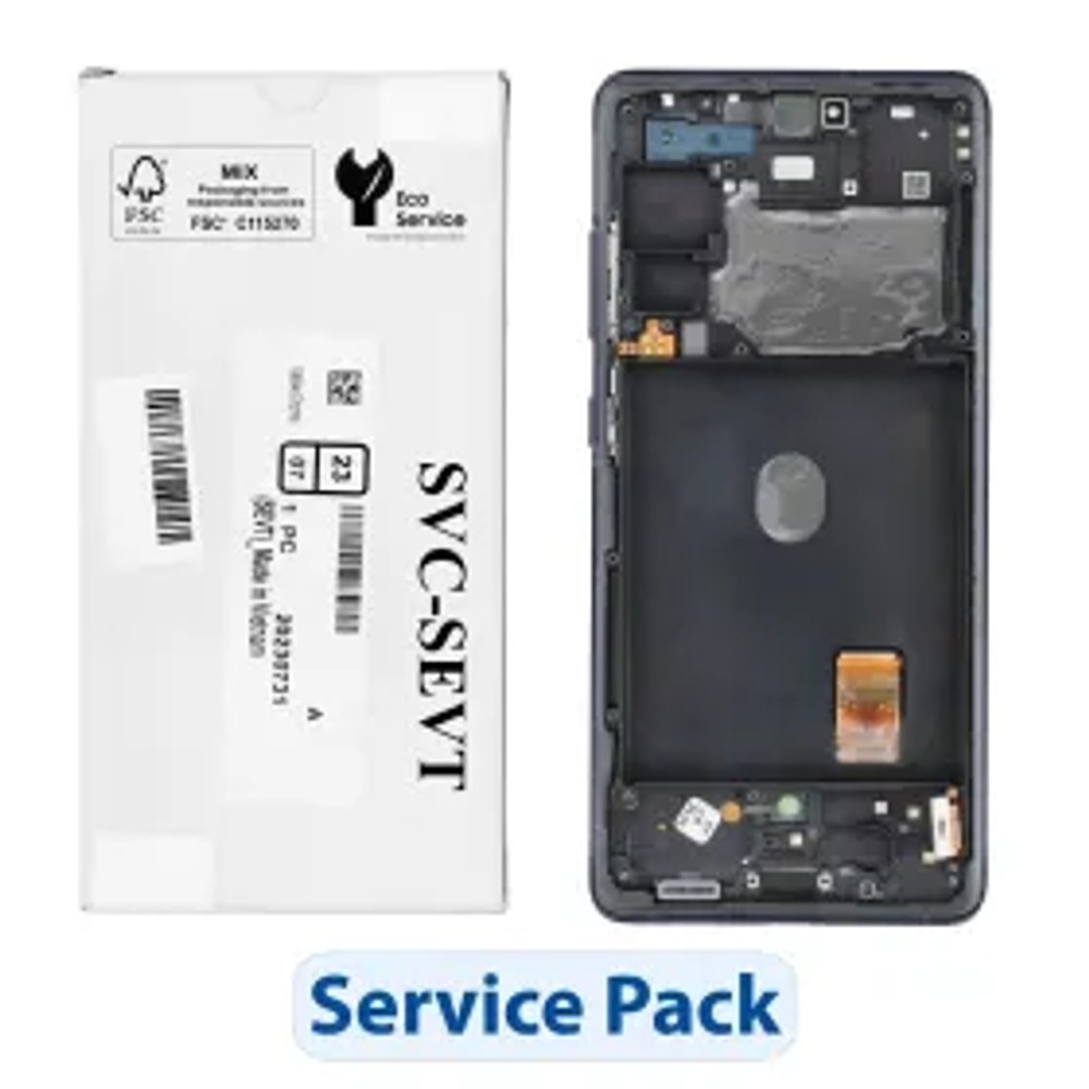 ServicePack LCD displej SAMSUNG S20 FE 4G 5G GH82-24219A modrý
