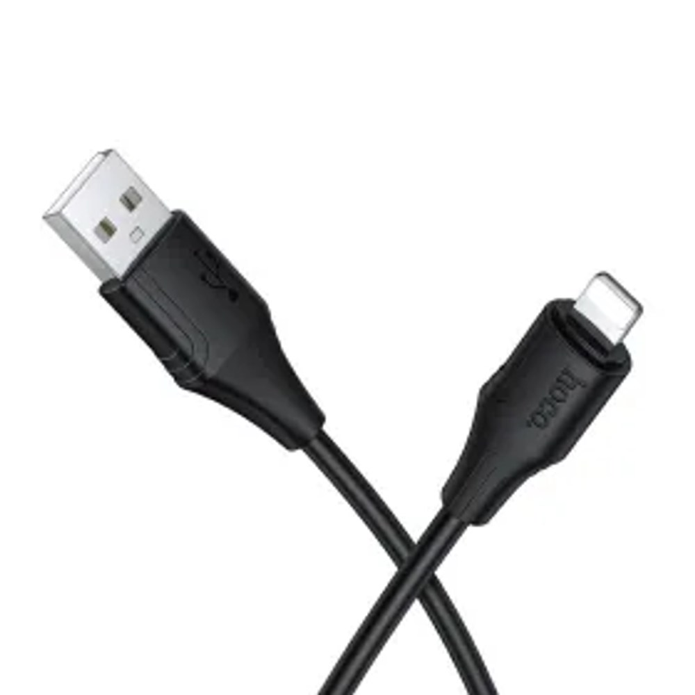 Silikonový kabel USB A na Lightning Hoco 2,4A 1 m X124 černý