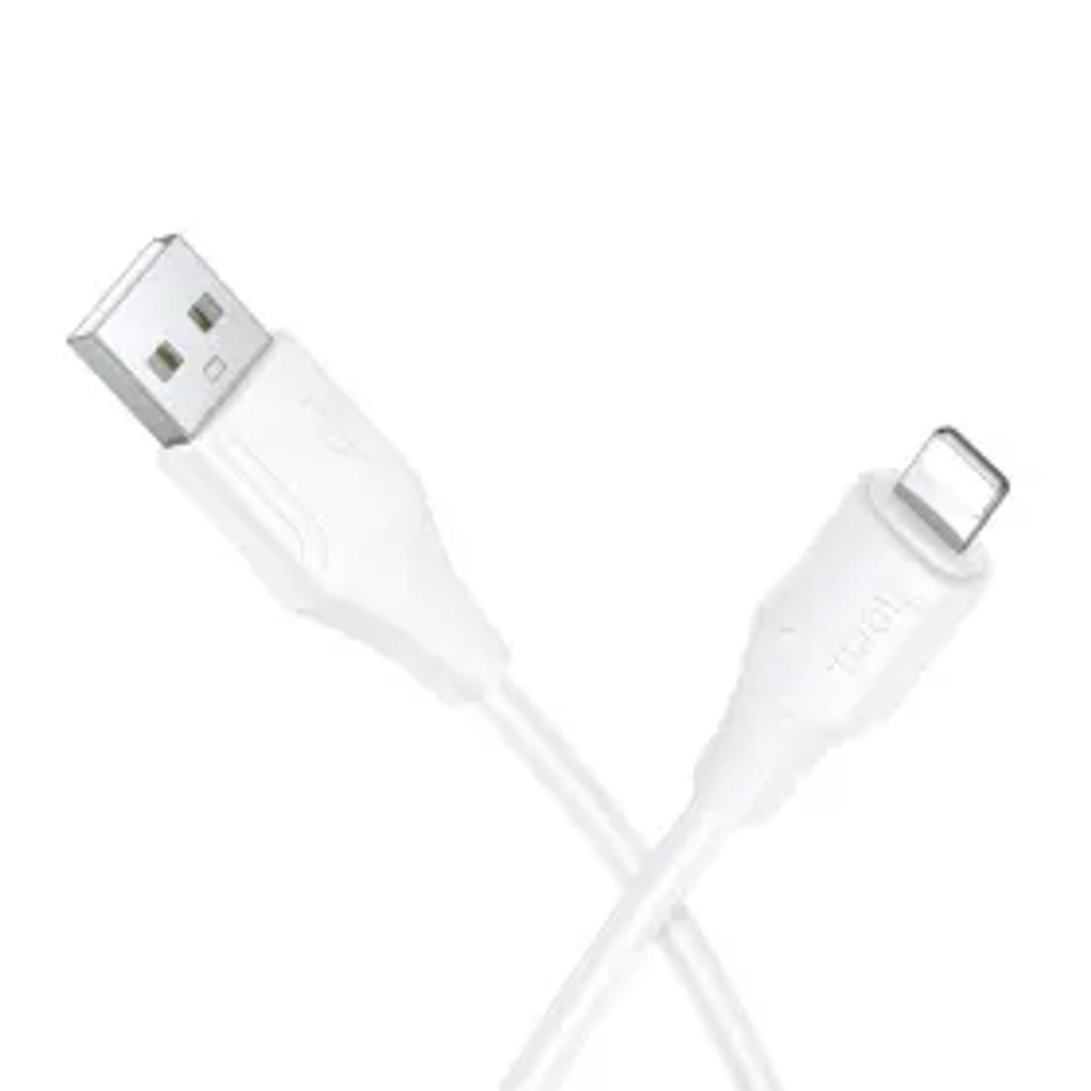 Silikonový kabel USB A na Lightning Hoco 2,4A 1 m X124 bílý