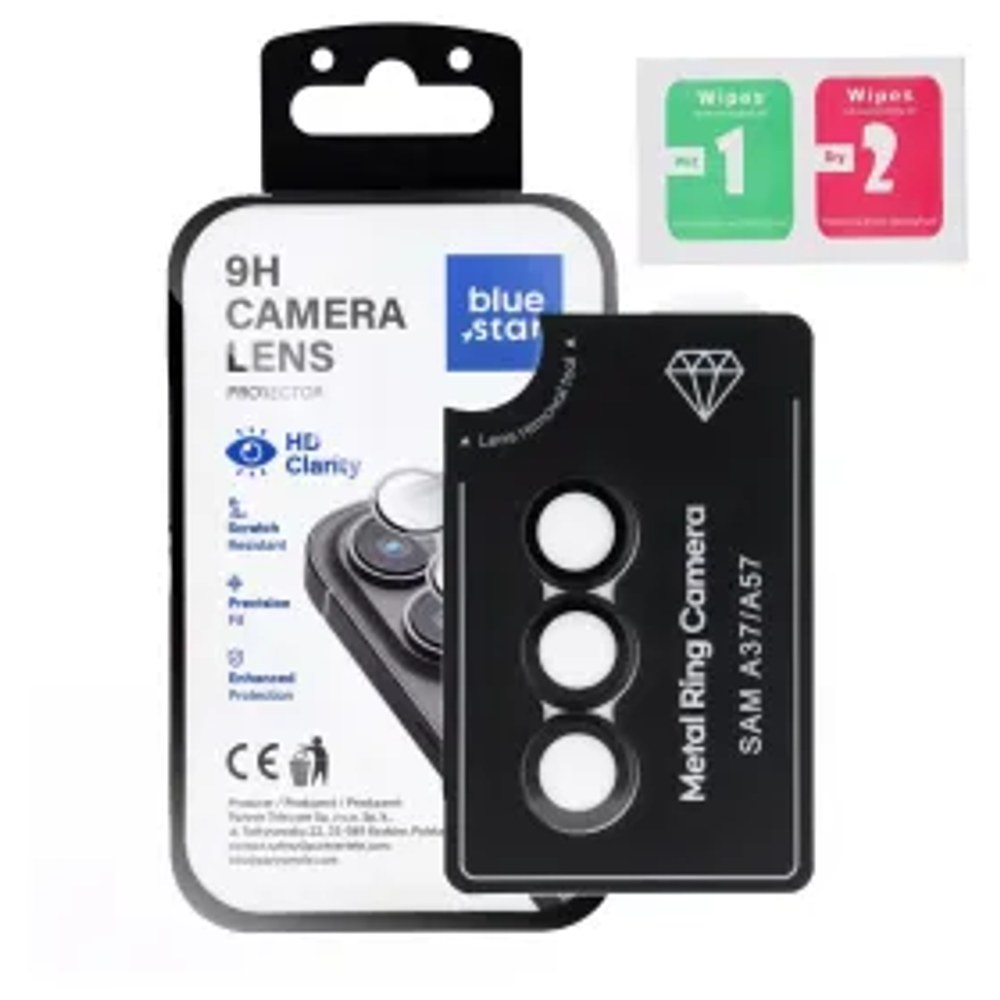 Ochranný kryt objektivu fotoaparátu BLUE STAR Easy Install pro SAMSUNG A37 černý
