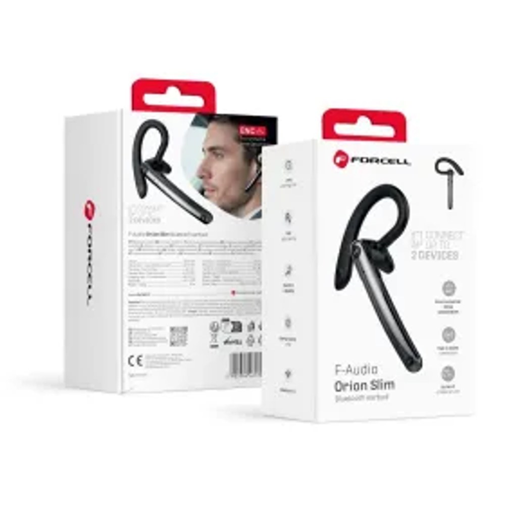 Bezdrátová monofonní náhlavní souprava (ENC, Multipoint, BT 6.0 + EDR, 90mah) Orion Slim černá