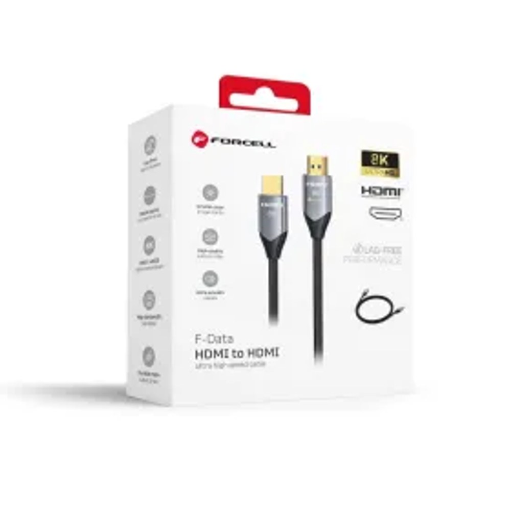 Kabel HDMI 2.1 Cafule 8K 60Hz / 4K 120Hz - Ultra High Speed, HDR, eARC, VRR, 48Gbps 3 m černý