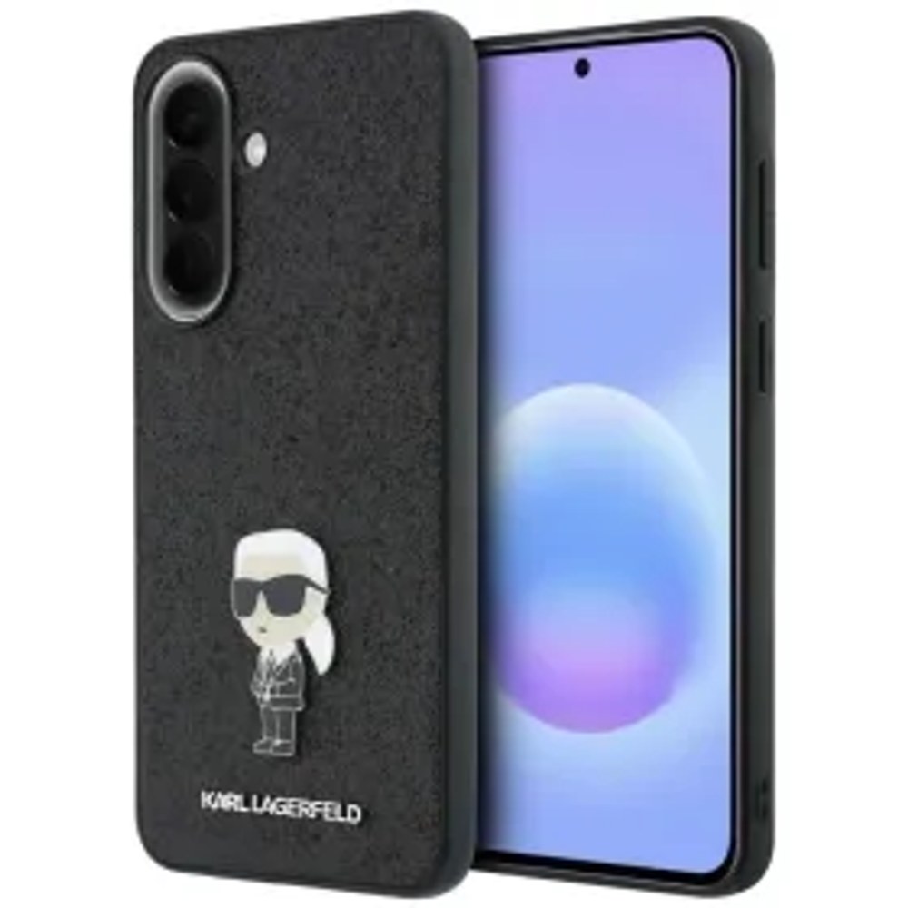 KARL LAGERFLED pouzdro pro SAMSUNG A37 KLHCSA37GKNPSK (Fixed Glitter Ikonik Logo Metal Pin) černé