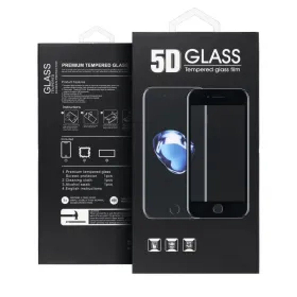 Tvrzené sklo 5D Full Glue - pro Motorola G17 černé