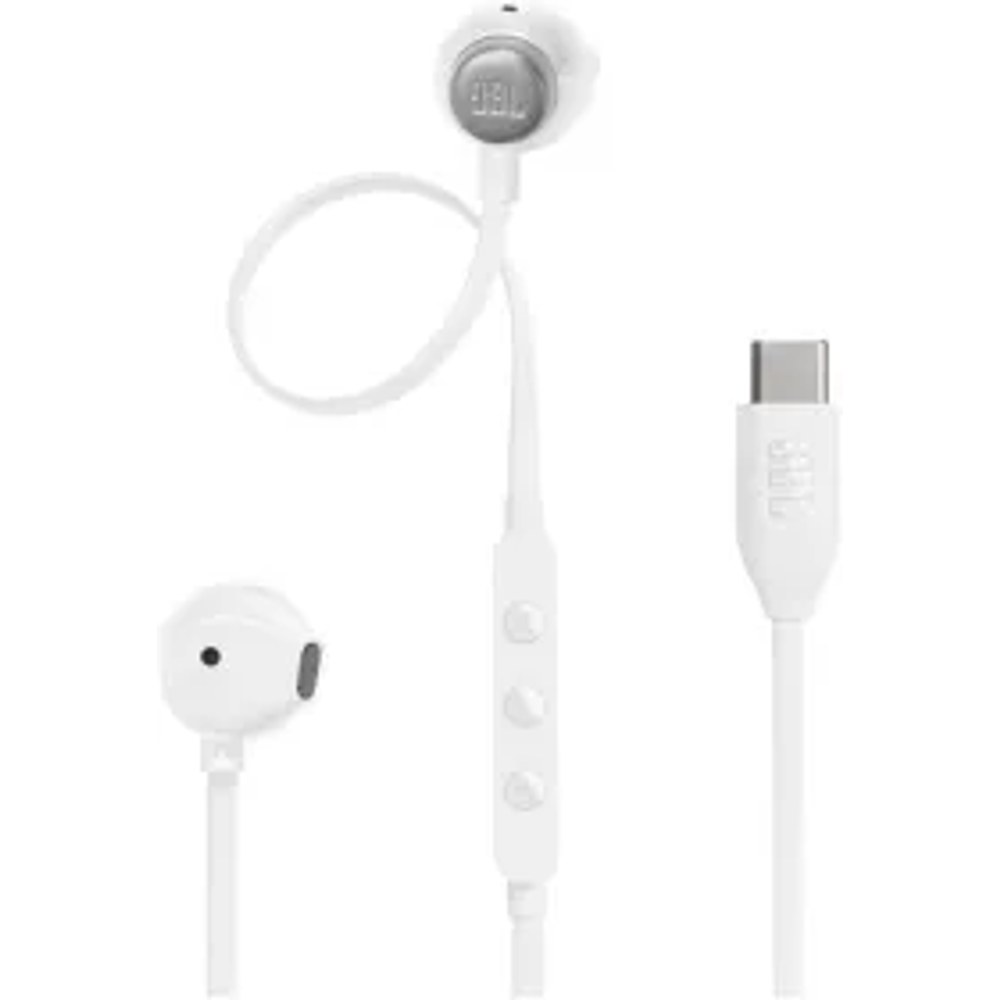 Drátová sluchátka USB C JBL 305C bílá