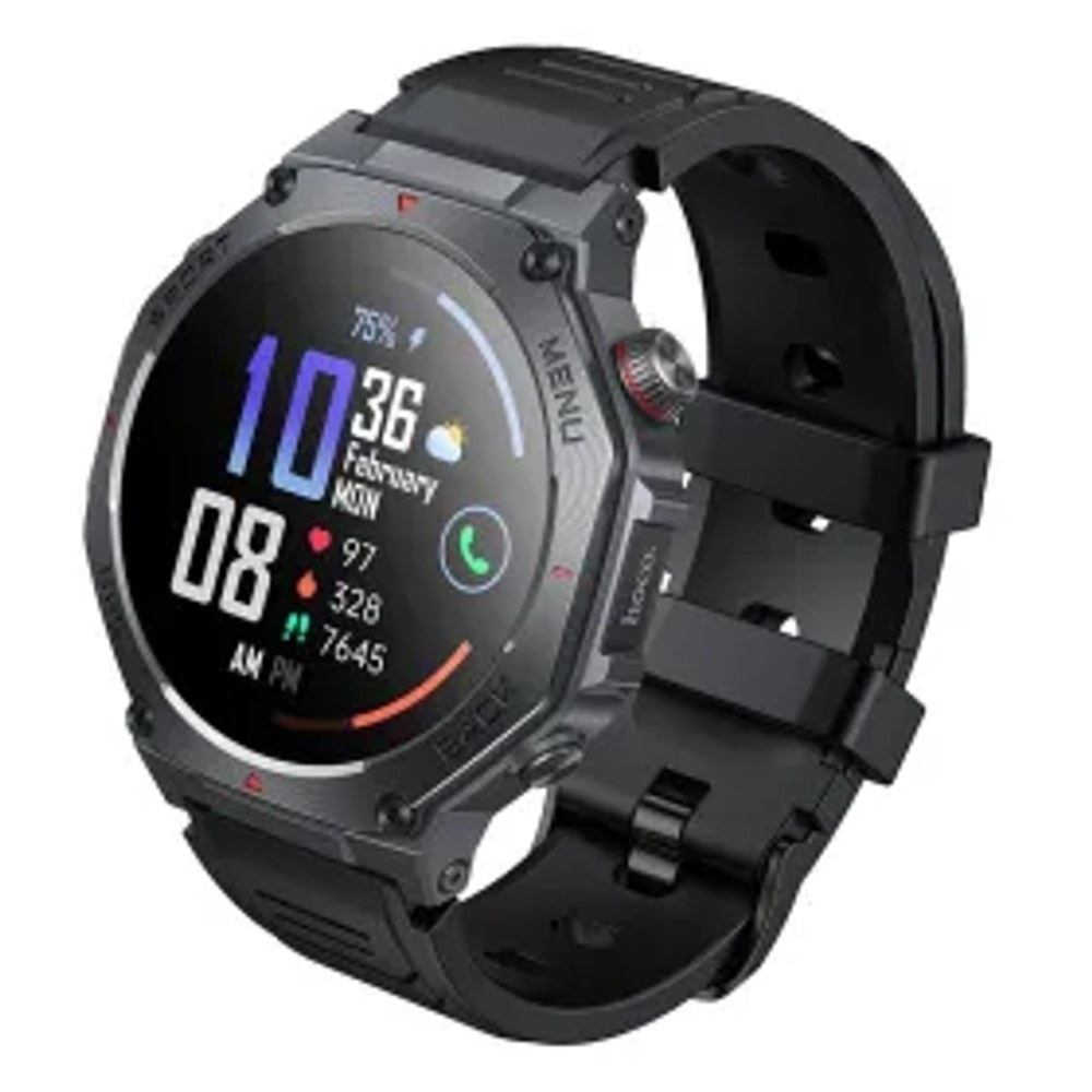 Chytré hodinky Hoco 1,43" AMOLED GPS s funkcí volání Y37 černé