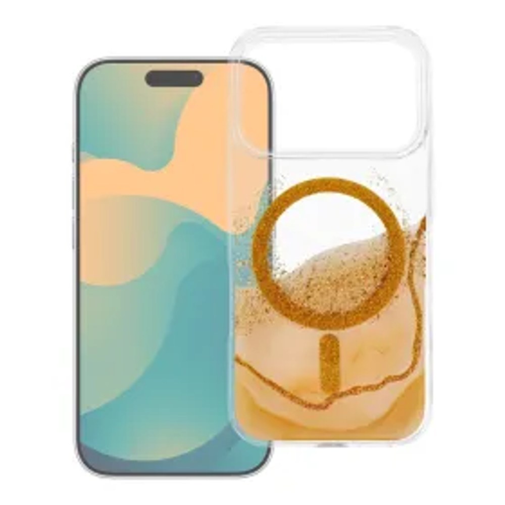 Pouzdro pro iPhone 13 / 14 Golden kompatibilní s MagSafe gold