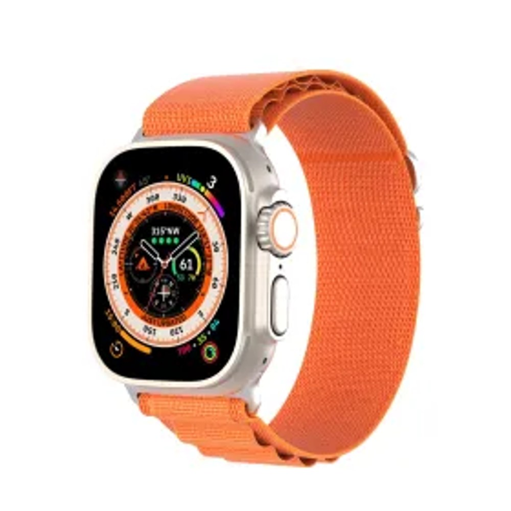 DUX DUCIS GS - tkaný nylonový řemínek pro Apple Watch 42/44/45/49 mm oranžový