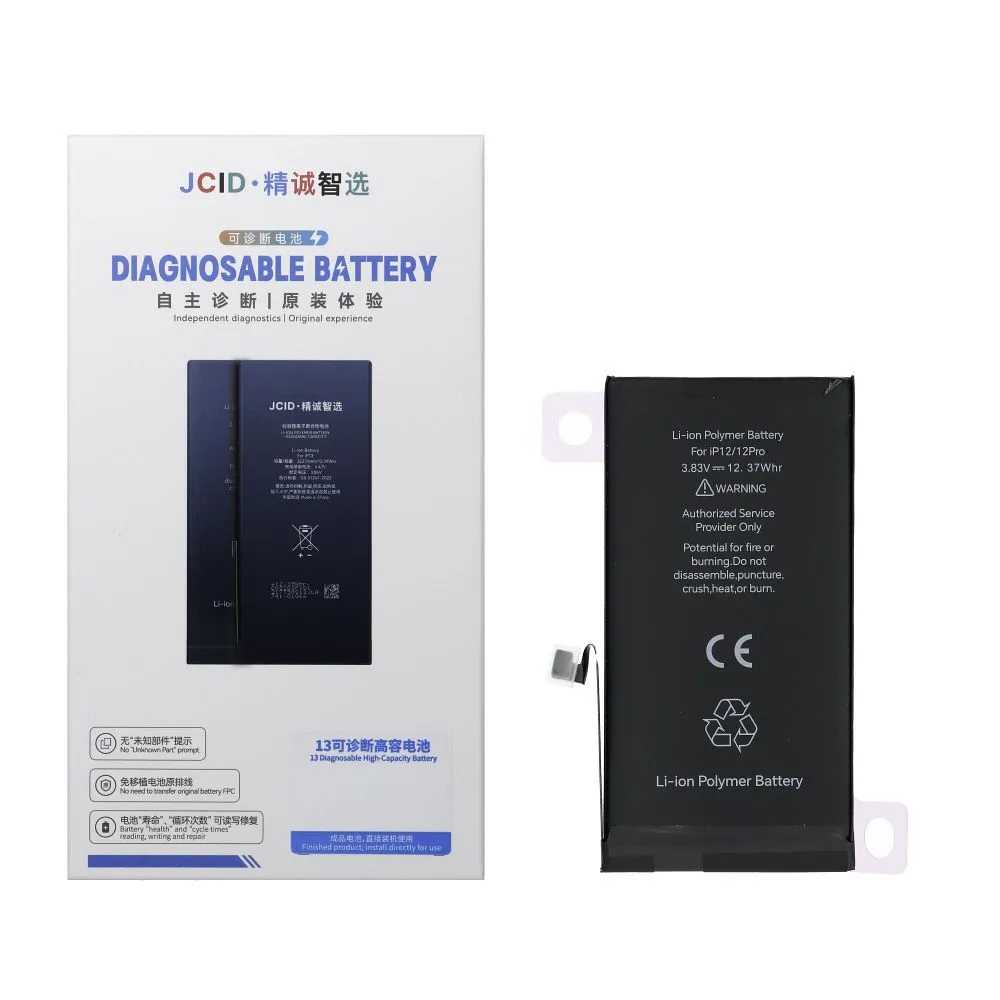 JCID Diagnostikovatelná (použitá) baterie pro iPhone 12 / 12 Pro 3230 mAh (vysoká kapacita)