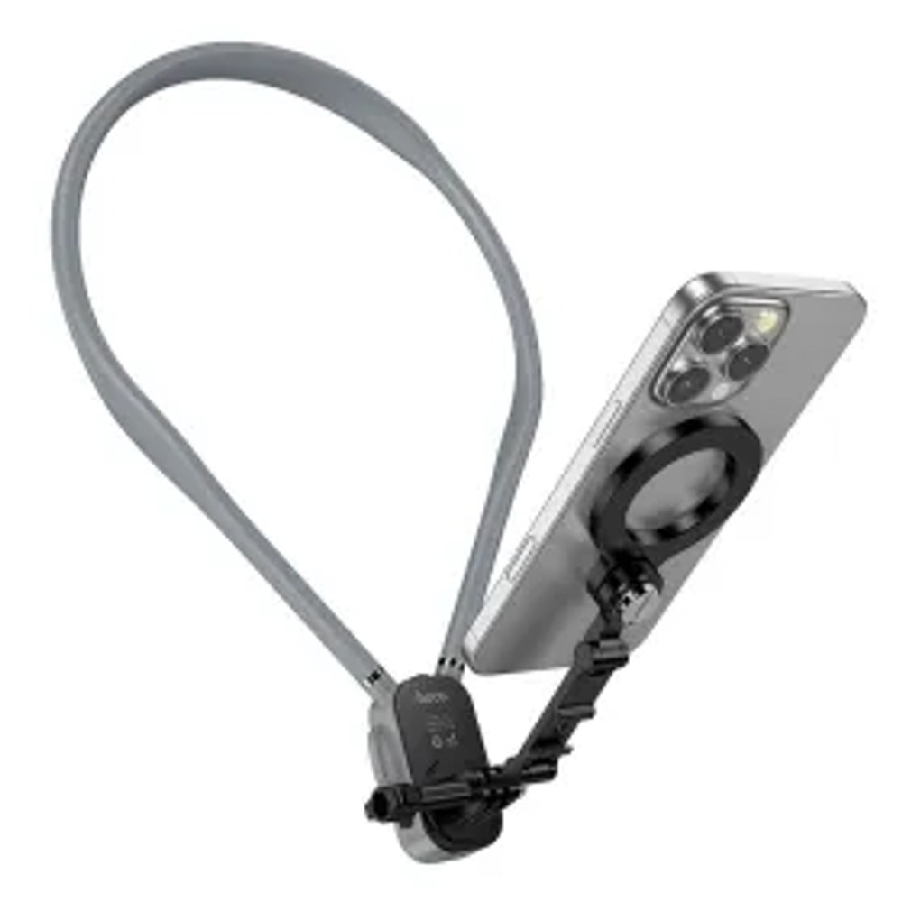 Magnetický držák telefonu na krk Hoco K31 černý šedý