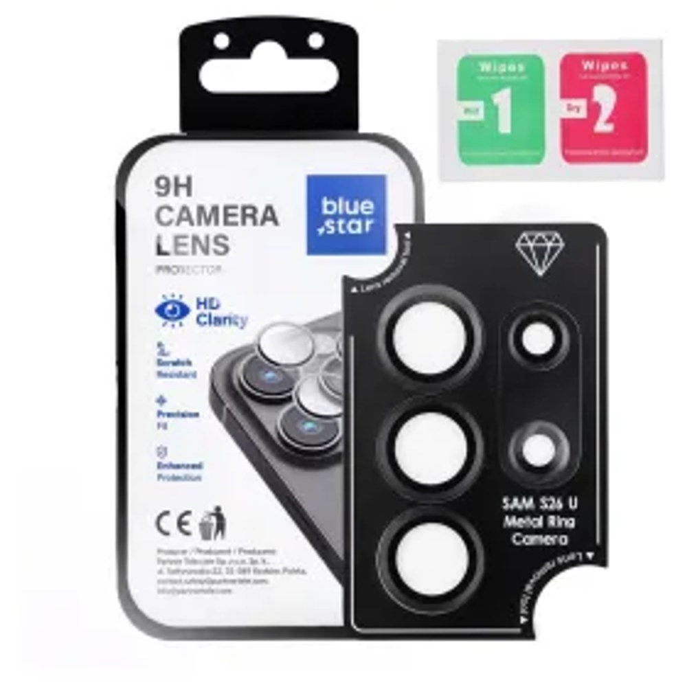 Ochranný kryt objektivu fotoaparátu BLUE STAR Easy Install pro SAMSUNG S26 ULTRA černý