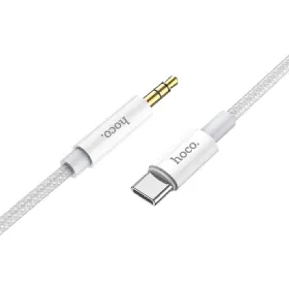 HOCO kabel AUX Audio Jack 3,5mm do Typu C UPA19 1m stříbrný