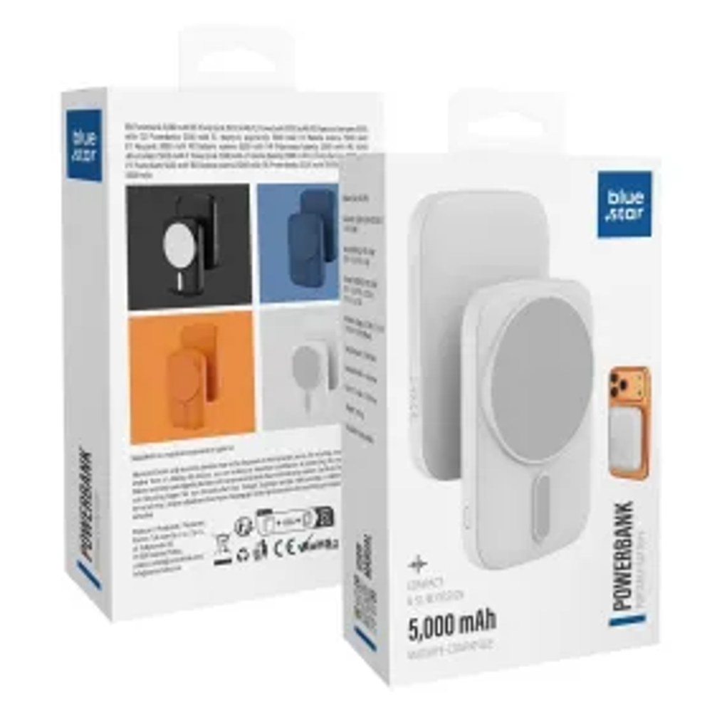 Powerbanka kompatibilní s MagSafe Blue Star Slim DG-P8 15W 5000 mAh bílý